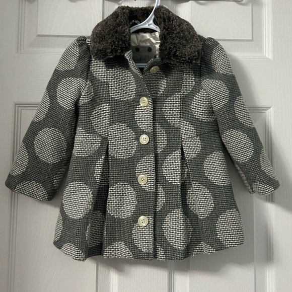 Cherokee Other - Cherokee Gray Polka Dot Kids Pea Coat